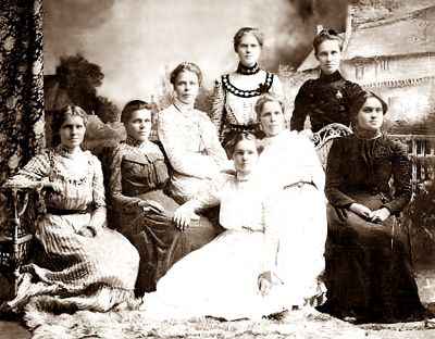 Click to view full size image
==============
The Barton Sisters
This Photo was shared by Tammy Jorgensen.
The Barton Sisters
Left to Right: Laura Ellen Barton, Martha Permilia Barton, Nancy Caroline Barton, Mary Esther Barton, Lydia Ann Barton, Elva Ione Barton Then back to the Middle Eva Irene Barton with Orrie Braytonette Barton in the Center
NOTE: A huge Thank you to Ted Altizer in Random Acts of Photo Restoration (Facebook Group) for restoring this photo!
The Barton Sisters
This Photo was shared by Tammy Jorgensen.
The Barton Sisters
Left to Right: Laura Ellen Barton, Martha Permilia Barton, Nancy Caroline Barton, Mary Esther Barton, Lydia Ann Barton, Elva Ione Barton Then back to the Middle Eva Irene Barton with Orrie Braytonette Barton in the Center
NOTE: A huge Thank you to Ted Altizer in Random Acts of Photo Restoration (Facebook Group) for restoring this photo!