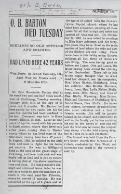 Click to view full size image
==============
Orlo Bennezette Barton Obituary
This was shared by Tammy Jorgensen.
Orlo Bennezette Barton Obituary.
Source Unknown
Orlo Bennezette Barton Obituary
This was shared by Tammy Jorgensen.
Orlo Bennezette Barton Obituary.
Source Unknown