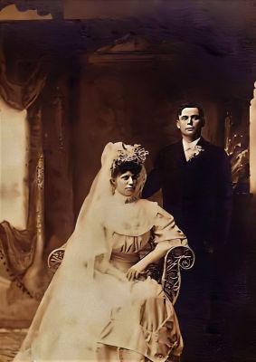 Click to view full size image
==============
Margaret J. Baumann Gaspers & Michael Henry Gaspers Sr.
This was shared by Jacque Callis.
This Cabinet Card Photo is a Wedding Photo of Margaret J Baumann Gaspers & Michael Henry Gaspers Sr.
Margaret J. Baumann Gaspers & Michael Henry Gaspers Sr.
This was shared by Jacque Callis.
This Cabinet Card Photo is a Wedding Photo of Margaret J Baumann Gaspers & Michael Henry Gaspers Sr.