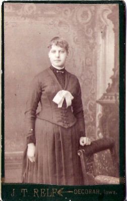 Click to view full size image
==============
Unidentified
This was Shared by Dennis Schildauer.
Unidentified Cabinet Card Photo in the Dolan/Duff Family Album.
The Photographers name is "J. T. Relf", Decorah, Iowa.
Unidentified
This was Shared by Dennis Schildauer.
Unidentified Cabinet Card Photo in the Dolan/Duff Family Album.
The Photographers name is "J. T. Relf", Decorah, Iowa.