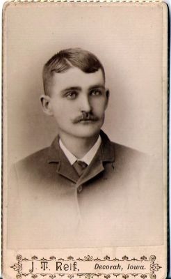 Unidentified

This was Shared by Dennis Schildauer.

Unidentified Cabinet Card Photo in the Dolan/Duff Family

The Photographers name is "J. T. Relf", Decorah, Iowa.

