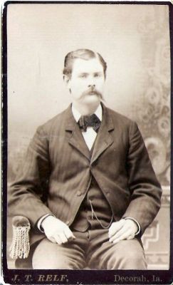 Click to view full size image
==============
Mordechai Kinneson
This was Shared by Dennis Schildauer.
This Cabinet Card Photo States: "Mordechai Kinneson".
The Photographers name is "J. T. Relf", Decorah, Iowa.
Mordechai Kinneson
This was Shared by Dennis Schildauer.
This Cabinet Card Photo States: "Mordechai Kinneson".
The Photographers name is "J. T. Relf", Decorah, Iowa.