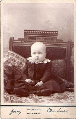 Click to view full size image
==============
Unidentified
This was Shared by Dennis Schildhauer.
Unidentified Cabinet Card Photo in the Dolan/Duff Family Album.
The Photographers name is "Joray & Winchester", Hot Springs, South Dakota.
Unidentified
This was Shared by Dennis Schildhauer.
Unidentified Cabinet Card Photo in the Dolan/Duff Family Album.
The Photographers name is "Joray & Winchester", Hot Springs, South Dakota.