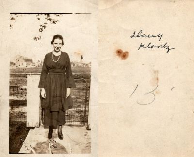Daisy Klontz

THIS HAS BEEN RETURNED TO FAMILY

This Photo States: "Daisy Klontz"
