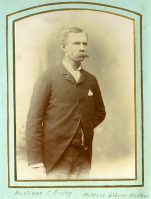 Click to view full size image
==============
Moritmer C. Risley
This was Shared by a anonymous member.
This Cabinet Card Photo States: "Moritmer C. Risley, Mothers oldest brother"
Moritmer C. Risley
This was Shared by a anonymous member.
This Cabinet Card Photo States: "Moritmer C. Risley, Mothers oldest brother"