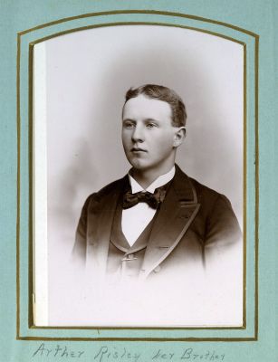 Click to view full size image
==============
Arthur Risley
This was Shared by a anonymous member.
This Cabinet Card Photo States: "Arther Risley, her brother"
NOTE: Arther Risley is the brother to Emma Risley Beadnell.
Arthur Risley
This was Shared by a anonymous member.
This Cabinet Card Photo States: "Arther Risley, her brother"
NOTE: Arther Risley is the brother to Emma Risley Beadnell.