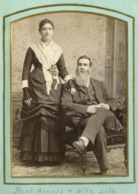 Click to view full size image
==============
Bert & Lola Arnold
This was shared by a anonymous member.
This Cabinet Card Photo States: "Bert Arnold & Wife Lola"
Bert & Lola Arnold
This was shared by a anonymous member.
This Cabinet Card Photo States: "Bert Arnold & Wife Lola"