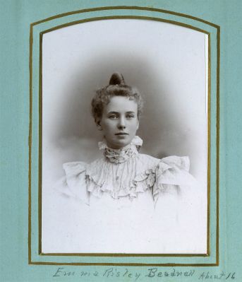Click to view full size image
==============
Emma Risley Beadnell
This was shared by a anonymous member.
This Cabinet Card Photo States: "Emma Risley Beadnell, About 16"
Emma Risley Beadnell
This was shared by a anonymous member.
This Cabinet Card Photo States: "Emma Risley Beadnell, About 16"