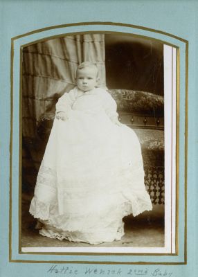 Unidentified

This was shared by a anonymous member.

This Cabinet Card Photo States: "Hattie Wenick 2nd Baby."
