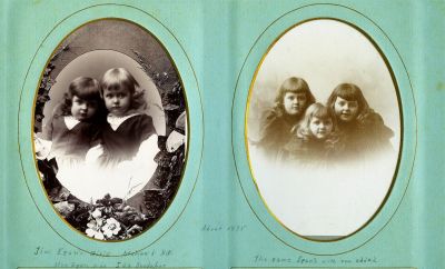 Click to view full size image
==============
Jim Egan's Girls
This was Shared by a anonymous member.
These Cabinet Card Photos State:
Left: "Jim Egan's Girls, Mohawk, New York. Mrs. Egan was Ida Snedeker."
About 1895
Right: "The same Egan's with one added."
Jim Egan's Girls
This was Shared by a anonymous member.
These Cabinet Card Photos State:
Left: "Jim Egan's Girls, Mohawk, New York. Mrs. Egan was Ida Snedeker."
About 1895
Right: "The same Egan's with one added."