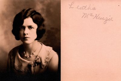 Leatha McKenzie

This Photo States: "Leatha McKenzie"
