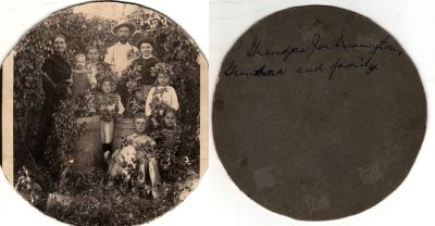Click to view full size image
==============
Joe Dunnington & Family
This was Donated by Cheryl Webber/The Terry Girls Genealogy.
This photo mounted on board states: "Grandpa Joe Dunnington, Grandma & Family"
Joe Dunnington & Family
This was Donated by Cheryl Webber/The Terry Girls Genealogy.
This photo mounted on board states: "Grandpa Joe Dunnington, Grandma & Family"