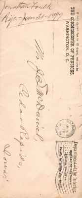 Click to view full size image
==============
Jonathan Foulk
Civil War Pension Papers for Jonathan Foulk.
Jonathan Foulk
Civil War Pension Papers for Jonathan Foulk.