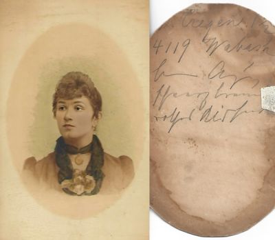 Click to view full size image
==============
Christina Gilson Cregan
This was Donated by Trisha Noack.
This photo mounted on board has been cropped for this site. The original photo mounted on board looked to be cut & most likely had been placed in a Oval Frame.
The Back of the photo mounted on board states: "___ Cregen, 1/1/2, 4119 Wabash, ______, Arizona?____________?"
She has Identified her as Christina Gilson Cregen.
Christina Gilson Cregan
This was Donated by Trisha Noack.
This photo mounted on board has been cropped for this site. The original photo mounted on board looked to be cut & most likely had been placed in a Oval Frame.
The Back of the photo mounted on board states: "___ Cregen, 1/1/2, 4119 Wabash, ______, Arizona?____________?"
She has Identified her as Christina Gilson Cregen.
