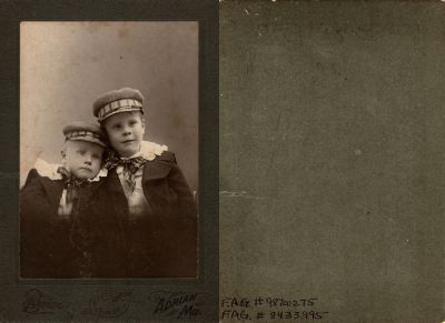 Click to view full size image
==============
Hersie Harrison Parish & Ray Parish
THIS HAS BEEN RETURNED TO FAMILY
This was Donated by Cheryl Webber/The Terry Girls Genealogy.
This photo mounted on board states: "Ray & Hersie Parish"
The Photographers name is "Bauer", Adrian, Missouri
Hersie Harrison Parish & Ray Parish
THIS HAS BEEN RETURNED TO FAMILY
This was Donated by Cheryl Webber/The Terry Girls Genealogy.
This photo mounted on board states: "Ray & Hersie Parish"
The Photographers name is "Bauer", Adrian, Missouri