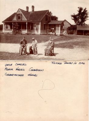 Click to view full size image
==============
Charles & Frank Harris with Grandmother Harris
This was Donated by Cheryl Webber/The Terry Girls Genealogy.
This photo states: "Uncle Charles, Frank Harris (Grandson) & Grandmother Harris, Picture taken in 1906"
Charles & Frank Harris with Grandmother Harris
This was Donated by Cheryl Webber/The Terry Girls Genealogy.
This photo states: "Uncle Charles, Frank Harris (Grandson) & Grandmother Harris, Picture taken in 1906"