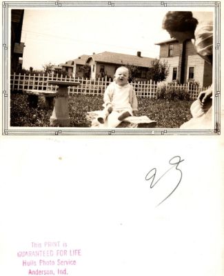 Unidentified

THIS HAS BEEN RETURNED TO FAMILY

Unidentified Photo in the Ronald Ragsdale Family Album.

The Photo was developed on 24 September 1935.

The Photographers name is "Hulls Photo Service", Anderson, Indiana.
