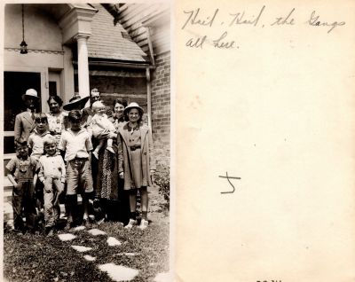 Unidentified

THIS HAS BEEN RETURNED TO FAMILY

This Photo States: "Hail, Hail, the Gangs all here"

