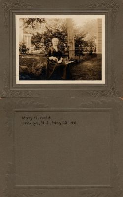Click to view full size image
==============
Mary R. Field
This was Donated by Cheryl Webber/The Terry Girls Genealogy.
This photo mounted on board states: "Mary R. Field, Orange, New Jersey, 28 May 1911"
Mary R. Field
This was Donated by Cheryl Webber/The Terry Girls Genealogy.
This photo mounted on board states: "Mary R. Field, Orange, New Jersey, 28 May 1911"