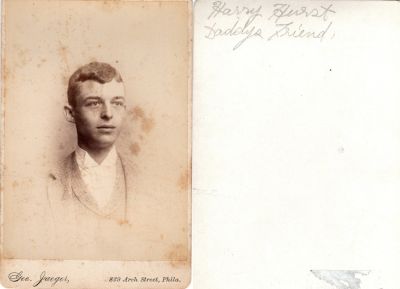 Click to view full size image
==============
Harry Hurst
This Album is for Harry Hurst who lived in or near Philadelphia, Pennsylvania.
He was friends with Daniel Buck Cresse.
Harry Hurst
This Album is for Harry Hurst who lived in or near Philadelphia, Pennsylvania.
He was friends with Daniel Buck Cresse.