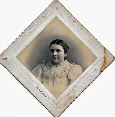 Click to view full size image
==============
Annie R. Guerin
THIS HAS BEEN RETURNED TO FAMILY
This Cabinet Card Photo States: "Annie R. Guerin, Eckley, Oregon.
The Photographers name is "Browning Studio", Portland, Oregon.
Annie R. Guerin
THIS HAS BEEN RETURNED TO FAMILY
This Cabinet Card Photo States: "Annie R. Guerin, Eckley, Oregon.
The Photographers name is "Browning Studio", Portland, Oregon.