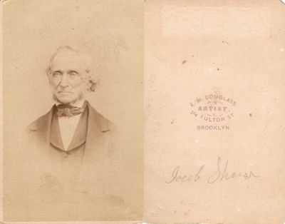 Click to view full size image
==============
Jacob Shaver
This was Donated by Cheryl Webber/The Terry Girls Genealogy.
This CdV Photograph States: "Jacob Shaver"
The Photographers name is "E. M. Douglass, 324 Fulton St., Brooklyn, New York
Jacob Shaver
This was Donated by Cheryl Webber/The Terry Girls Genealogy.
This CdV Photograph States: "Jacob Shaver"
The Photographers name is "E. M. Douglass, 324 Fulton St., Brooklyn, New York