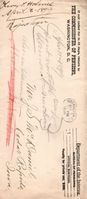 Oliver Perry "OP" Holmes

THIS HAS BEEN RETURNED TO FAMILY

Civil War Pension Papers for Oliver Perry "OP" Holmes.
