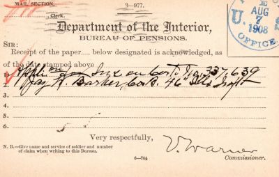 Jay W. Barker

Jay W. Barker Pension Papers
