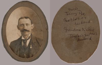 Click to view full size image
==============
Jerry Poe
This was Donated by Cheryl Webber/The Terry Girls Genealogy.
This Album is for Jerry Poe. Other names & surnames include: Lottie & Nellie Tayler
Further research is needed
Jerry Poe
This was Donated by Cheryl Webber/The Terry Girls Genealogy.
This Album is for Jerry Poe. Other names & surnames include: Lottie & Nellie Tayler
Further research is needed
