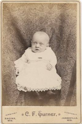 Click to view full size image
==============
Elmer Warren Roberts
THIS HAS BEEN RETURNED TO FAMILY
This Cabinet Card Photo is of Elmer Warren Roberts
The Photographers name is "C. F. Turner", Janesville, Wisconsin
Elmer Warren Roberts
THIS HAS BEEN RETURNED TO FAMILY
This Cabinet Card Photo is of Elmer Warren Roberts
The Photographers name is "C. F. Turner", Janesville, Wisconsin