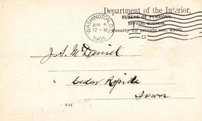 John Rickert Amidon

THIS HAS BEEN RETURNED TO FAMILY

Pension Papers for John Rickert Amidon.
