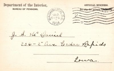 John Rickert Amidon

THIS HAS BEEN RETURNED TO FAMILY

Pension Papers for John Rickert Amidon.
