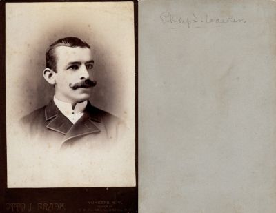 Click to view full size image
==============
Philip S. Walker
This was Donated by by Cheryl Webber/The Terry Girls Genealogy.
This Cabinet Card Photo states: "Philip S. Walker"
The Photographers name is "Otto J. Prank", Yonkers, New York
Philip S. Walker
This was Donated by by Cheryl Webber/The Terry Girls Genealogy.
This Cabinet Card Photo states: "Philip S. Walker"
The Photographers name is "Otto J. Prank", Yonkers, New York