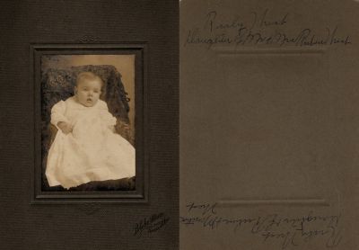 Click to view full size image
==============
Ruby W. West
This was Donated by by Cheryl Webber/The Terry Girls Genealogy.
This photo mounted on board states: "Ruby West, daughter of Ruben & Martha West"
Ruby W. West
This was Donated by by Cheryl Webber/The Terry Girls Genealogy.
This photo mounted on board states: "Ruby West, daughter of Ruben & Martha West"