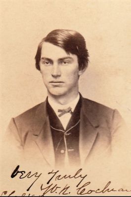 Click to view full size image
==============
William Ney Cochran
THIS HAS BEEN RETURNED TO FAMILY
WILLIAM NEY COCHRAN (1847-1883)
OWU Class of 1868. Studied Law and was admitted to the Bar at Zanesville, Ohio. Died in Newark, Ohio on 24 May 1883. William Ney Cochran Also Served in the Civil War in 1864 as a Private of the 145th Ohio Volunteer Infantry.
William Ney Cochran
THIS HAS BEEN RETURNED TO FAMILY
WILLIAM NEY COCHRAN (1847-1883)
OWU Class of 1868. Studied Law and was admitted to the Bar at Zanesville, Ohio. Died in Newark, Ohio on 24 May 1883. William Ney Cochran Also Served in the Civil War in 1864 as a Private of the 145th Ohio Volunteer Infantry.
