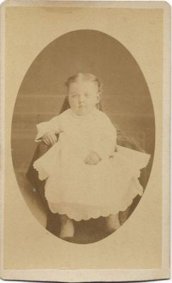 Click to view full size image
==============
Lenora May Alexander
THIS HAS BEEN RETURNED TO FAMILY
This is a CdV Photograph of a Baby Picture of Lenora May Alexander.
The Photographers name is "Stephens", Rushville, Indiana
Lenora May Alexander
THIS HAS BEEN RETURNED TO FAMILY
This is a CdV Photograph of a Baby Picture of Lenora May Alexander.
The Photographers name is "Stephens", Rushville, Indiana