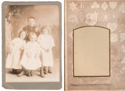Blanche, Frankie, Issac Zura "Ike" & Iva Bell "Ivy"  Wells

THIS HAS BEEN RETURNED TO FAMILY

This was Donated by Cheryl Webber/The Terry Girls Genealogy.

This Cabinet Card Photo states:"Aunt Hetty's children, less Pebble"
