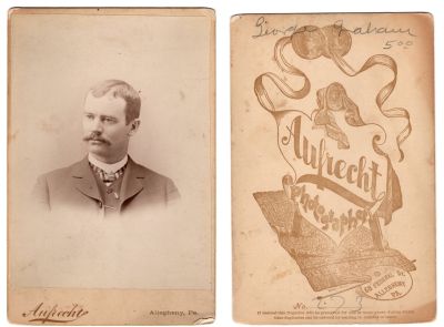 Click to view full size image
==============
George Graham
This Cabinet Card Photo states: "George Graham"
The Photographers name is "Aufrecht", Allegheny, Pennsylvania
George Graham
This Cabinet Card Photo states: "George Graham"
The Photographers name is "Aufrecht", Allegheny, Pennsylvania