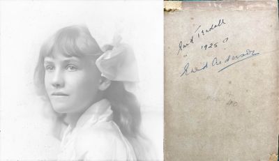Click to view full size image
==============
Enid Alethea Tendall
THIS HAS BEEN RETURNED TO FAMILY
This Photo States: "Enid Tendall, (Enid Anderson) 1925?"
NOTE: The original was very very damaged. This photo has been enhanced.
Enid Alethea Tendall
THIS HAS BEEN RETURNED TO FAMILY
This Photo States: "Enid Tendall, (Enid Anderson) 1925?"
NOTE: The original was very very damaged. This photo has been enhanced.