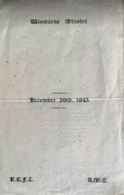 Click to view full size image
==============
Robert Edward Frederick "Bob" Tendall & Margaret Ormerod
THIS HAS BEEN RETURNED TO FAMILY
Cover to Wedding Program. Date of Marriage 29 December 1945. Records Show Robert Edward Frederick "Bob" Tendall Married Alice Margaret Ormerod on this Date.
Robert Edward Frederick "Bob" Tendall & Margaret Ormerod
THIS HAS BEEN RETURNED TO FAMILY
Cover to Wedding Program. Date of Marriage 29 December 1945. Records Show Robert Edward Frederick "Bob" Tendall Married Alice Margaret Ormerod on this Date.