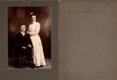 Gertie & Ross Bell

This was Donated by Denise Ayers

This photo mounted on board states: "Gertie & Ross Bell"

