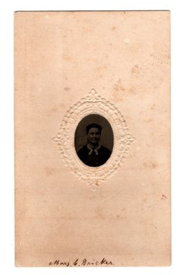 Click to view full size image
==============
Marj. C. Bricker
This was Donated by Denise Ayers
This Tintype photo states: "Marg. C. Bricker?"
Marj. C. Bricker
This was Donated by Denise Ayers
This Tintype photo states: "Marg. C. Bricker?"