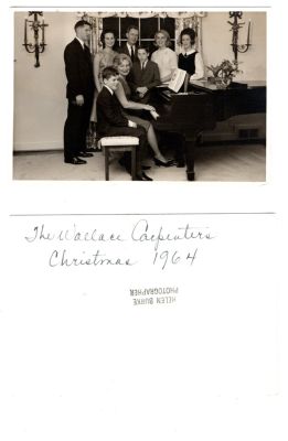 Click to view full size image
==============
The Wallace Carpenter Family
THIS HAS BEEN RETURNED TO FAMILY
This was Donated by Tom Chirhart
This photo states: "The Wallace Carpenters Christmas, 1964"
The Photographers name is "Helen Burke"
The Wallace Carpenter Family
THIS HAS BEEN RETURNED TO FAMILY
This was Donated by Tom Chirhart
This photo states: "The Wallace Carpenters Christmas, 1964"
The Photographers name is "Helen Burke"