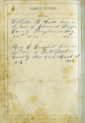 Williston Barnum Heath Family Bible

This Album was Shared by a Anonymous Member.

Heath Births
