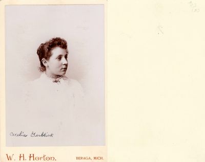 Click to view full size image
==============
Cecelia D. "Celia" Gerblick
THIS HAS BEEN RETURNED TO FAMILY
Cecelia D. "Celia" Gerblick was Born in 1878 • Rockland, Ontonagon, Michigan & She Died on 24 April 1932 in North Olmsted, Cuyahoga, Ohio. She Married Allen J. Proctor.
Cecelia D. "Celia" Gerblick
THIS HAS BEEN RETURNED TO FAMILY
Cecelia D. "Celia" Gerblick was Born in 1878 • Rockland, Ontonagon, Michigan & She Died on 24 April 1932 in North Olmsted, Cuyahoga, Ohio. She Married Allen J. Proctor.