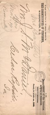 Pvt. Lyman Bartlett
THIS HAS BEEN RETURNED TO FAMILY.

These Pension Papers were Donated by Mary Muhlfeld

Pension Papers for Pvt. Lyman Bartlett
