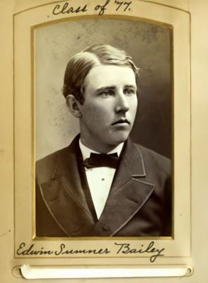 Click to view full size image
==============
Edwin Sumner Bailey
This was Shared by a Anonymous Donor.
This CdV Photograph States: "Edwin Sumner Bailey, Class of '77"
Edwin Sumner Bailey
This was Shared by a Anonymous Donor.
This CdV Photograph States: "Edwin Sumner Bailey, Class of '77"