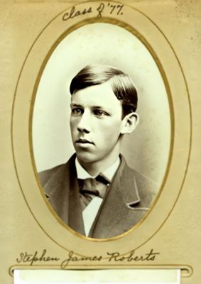 Stephen James Roberts

This was Shared by a Anonymous Donor.

This CdV Photograph States: "Stephen James Roberts, Class of '77"
