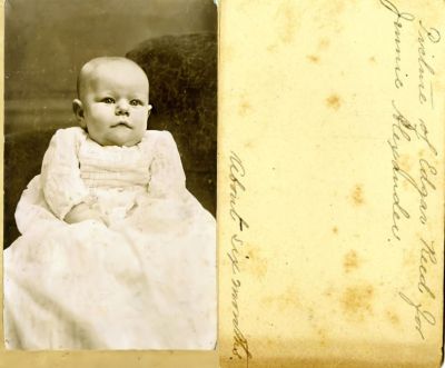 Edgar Reed

This was Shared by a Anonymous Donor.

This CdV States: "Picture of Edgar Reed for Jennie Alexander. About six months."
