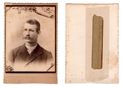 Click to view full size image
==============
Parker Noyes Mason
This Cabinet Card Photo states: "P. N. Mason"
The Photographers name is "Carroll", Sheffield, Illinois
Parker Noyes Mason
This Cabinet Card Photo states: "P. N. Mason"
The Photographers name is "Carroll", Sheffield, Illinois
